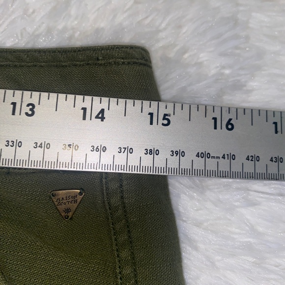Scotch and Soda Army Green Denim Button Fly Mini Skirt - Picture 6 of 7